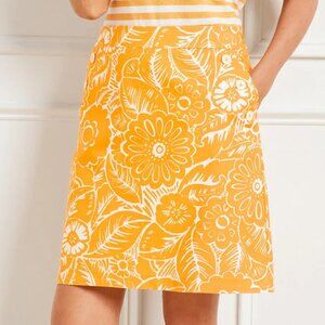 Talbots Canvas A-Line Floral Skirt, Size 6, Like New